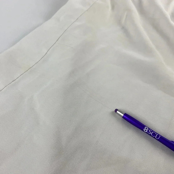 White contemporary high waist button fly wide pull on leg pants sz Extra large - Picture 14 of 17